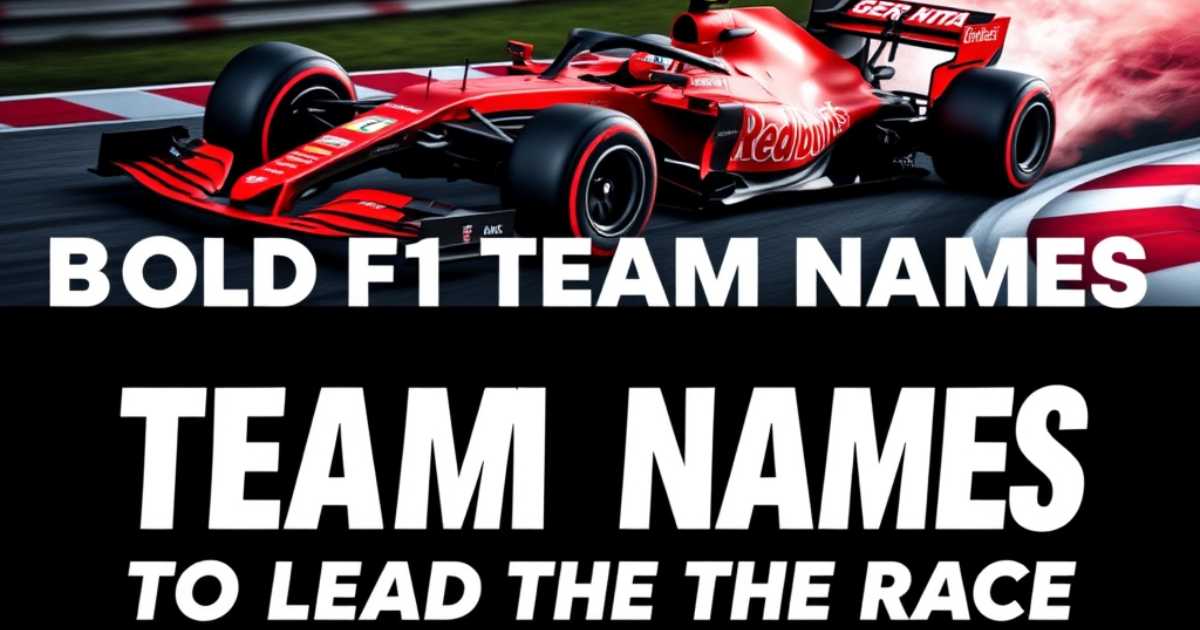bold-f1-team-names-to-lead-the-race Bold F1 Team Names to Lead the Race