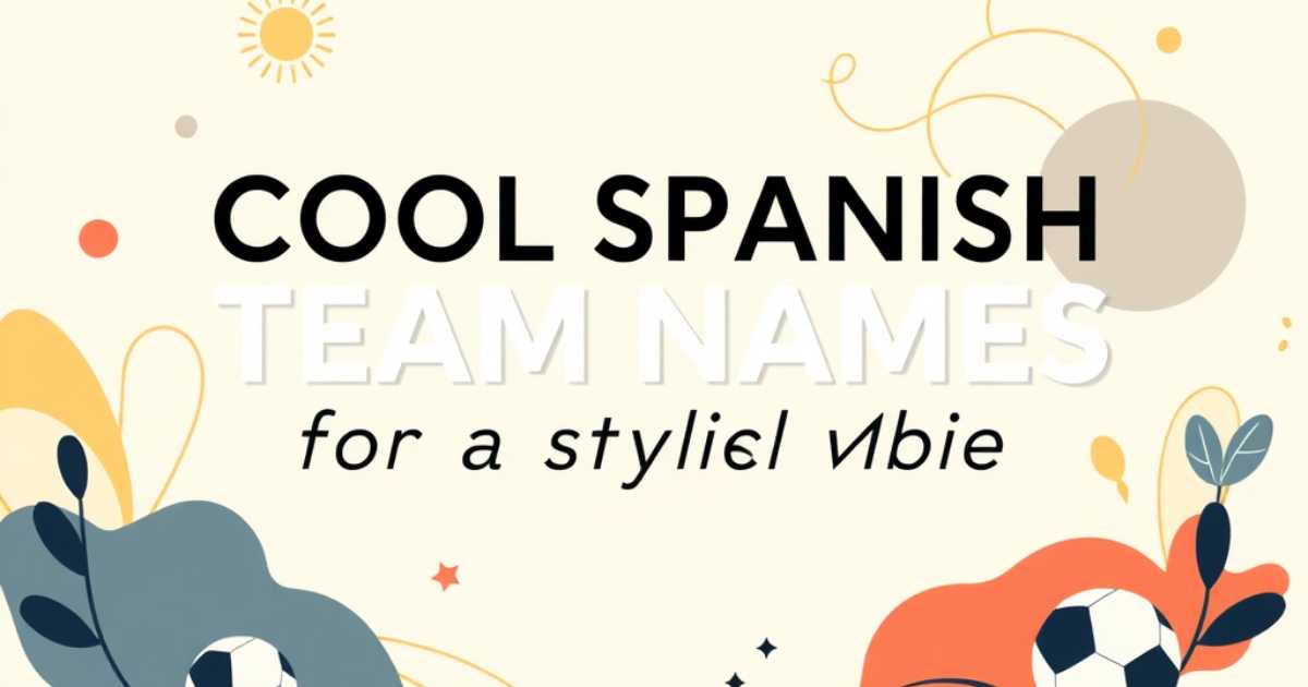 cool-spanish-team-names-for-a-stylish-vibe Cool Spanish Team Names for a Stylish Vibe