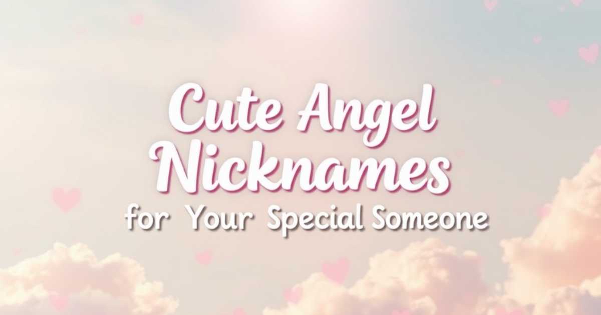 cute-angel-nicknames-for-your-special-someone Cute Angel Nicknames for Your Special Someone