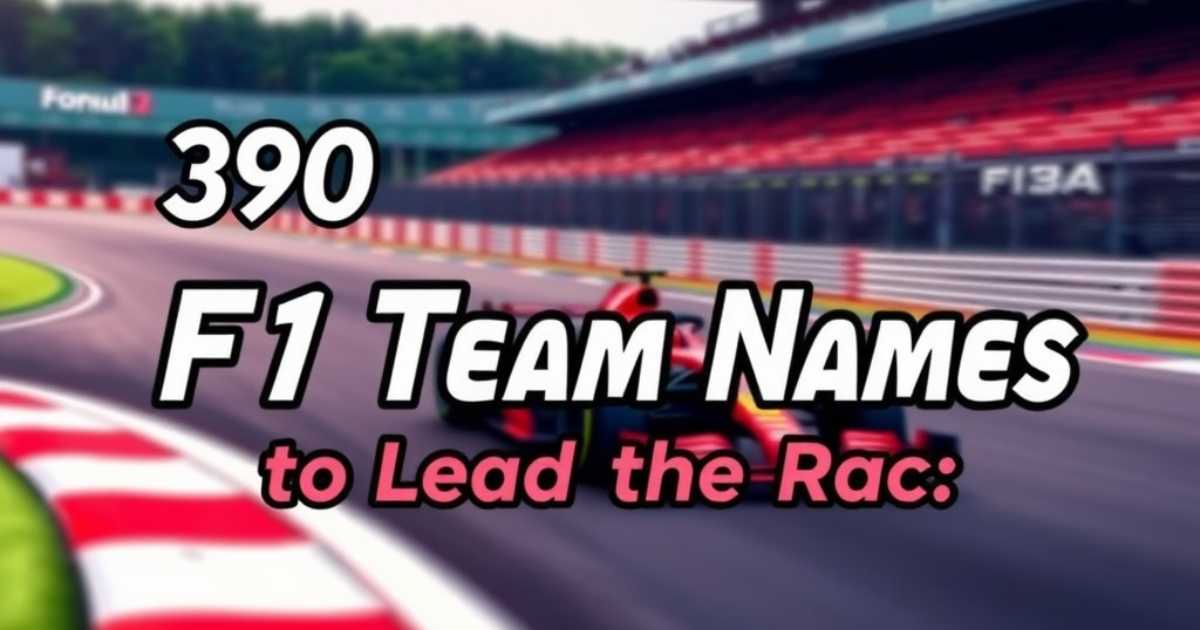 F1 Team Names