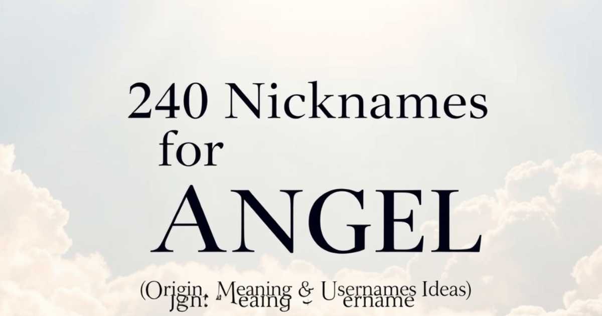 Nicknames for Angel