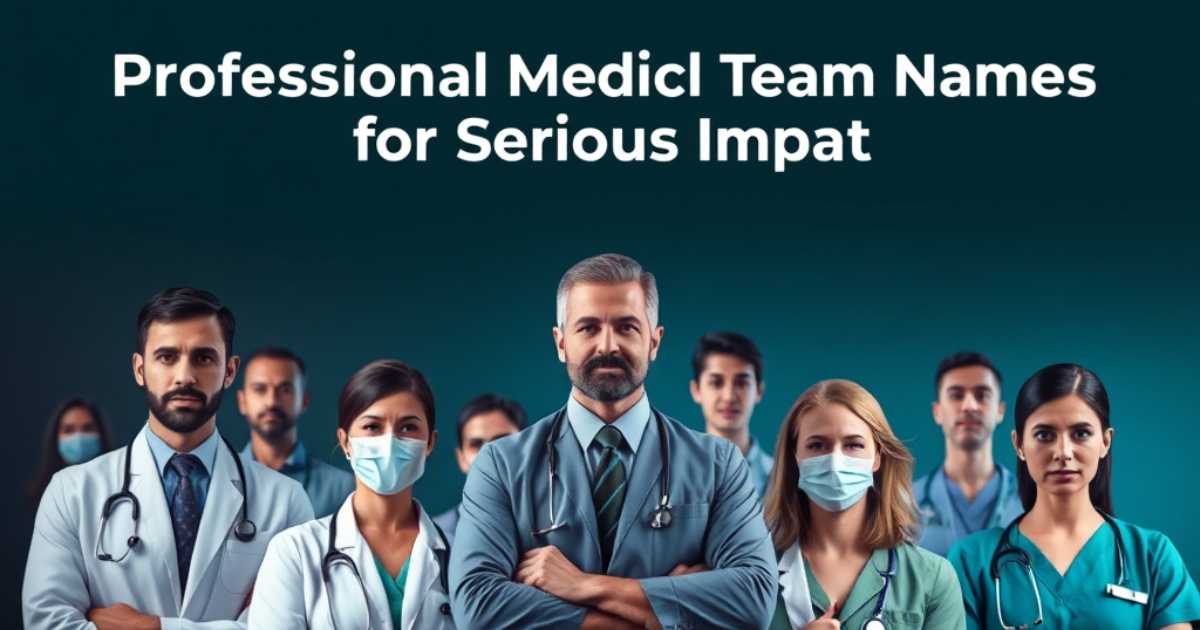 professional-medical-team-names-for-serious-impact Professional Medical Team Names for Serious Impact