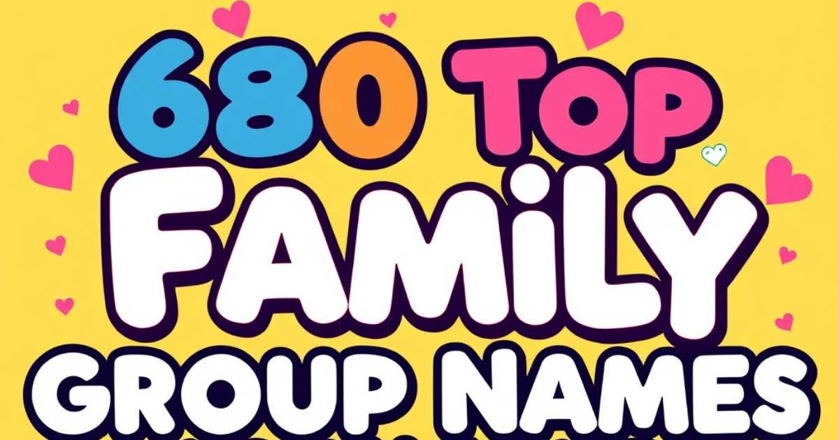 Family Group Chat Names
