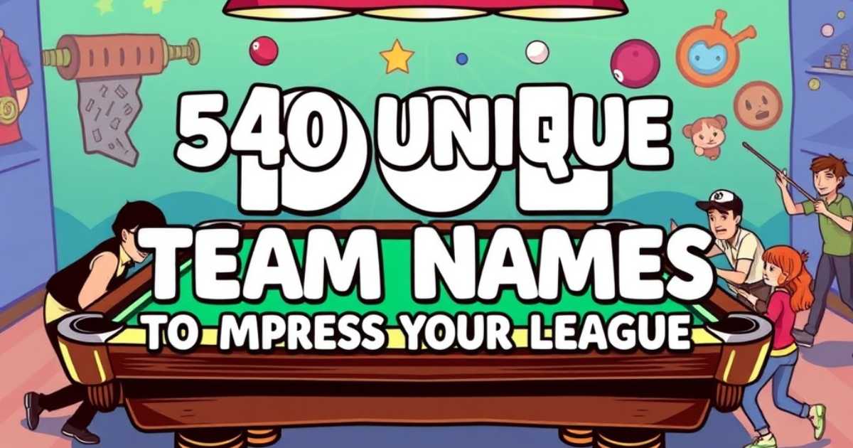 Pool Team Names
